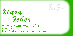 klara feber business card